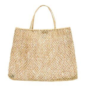 florabella Baie Bag in Natural Woven Straw Raffia Tote Beach Bag